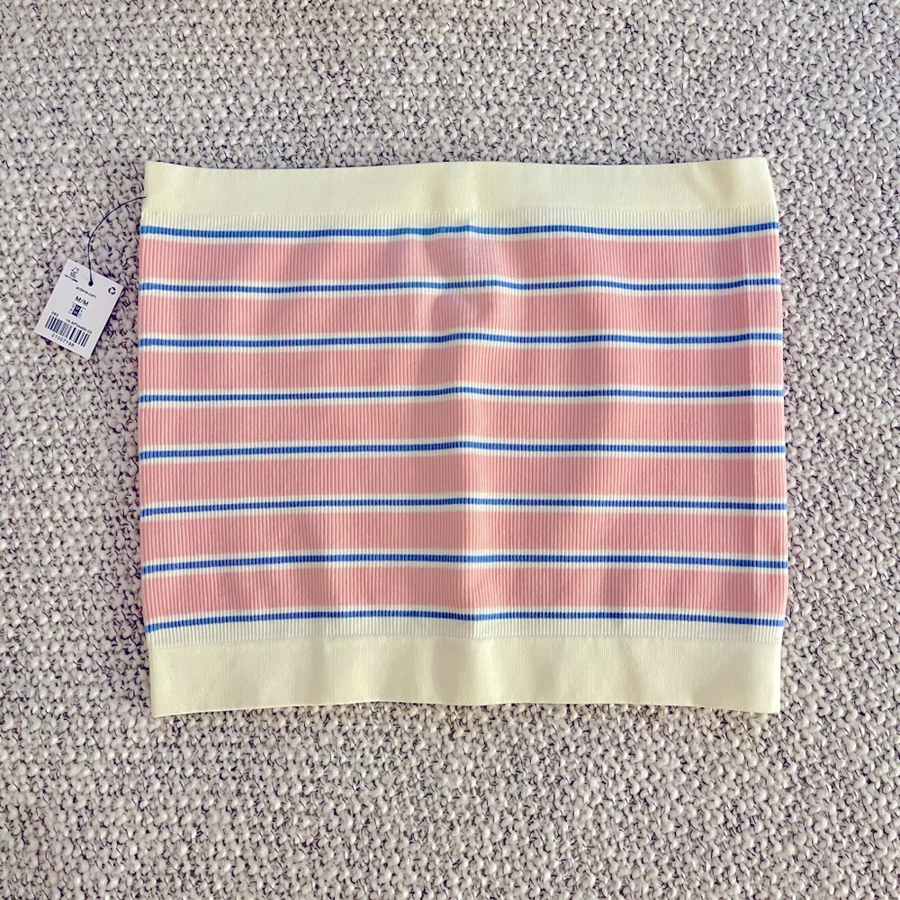 Ribbed cropped tube top